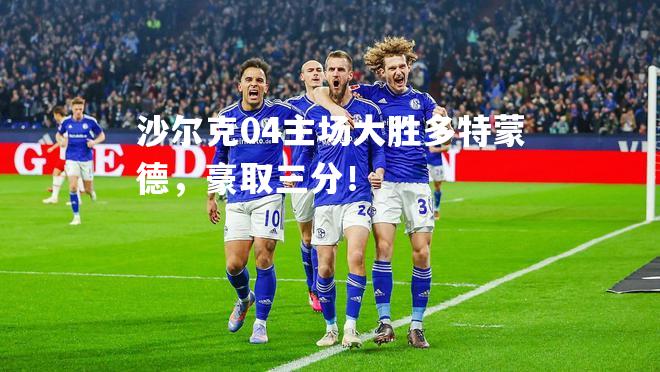 沙尔克04主场大胜多特蒙德，豪取三分！